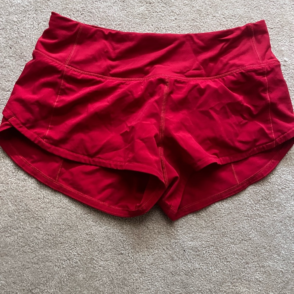 lululemon athletica Red Athletic Shorts